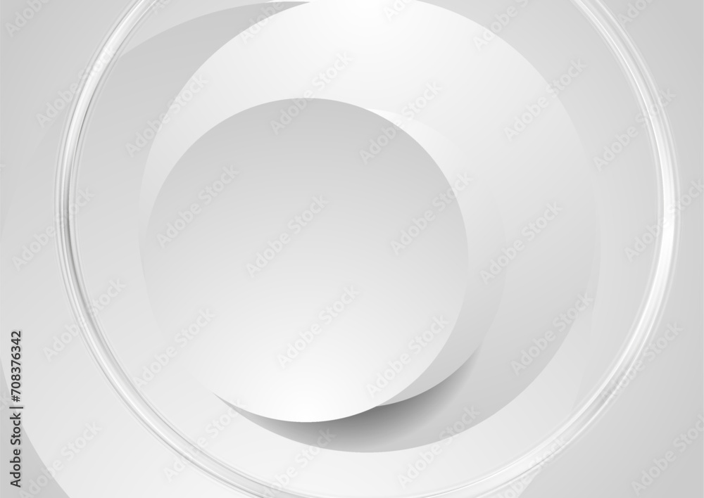 White grey geometric tech background with glossy circles. Vector design White grey geometric tech background with glossy circles. Vector design
