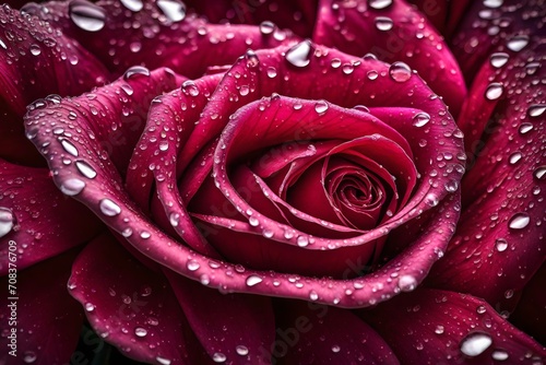 red rose with water drops