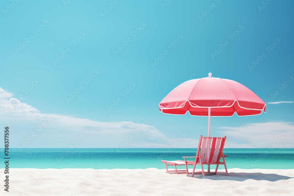 Cartoon illustration of a beach chair for chilling Cartoon illustration of a beach chair for chilling