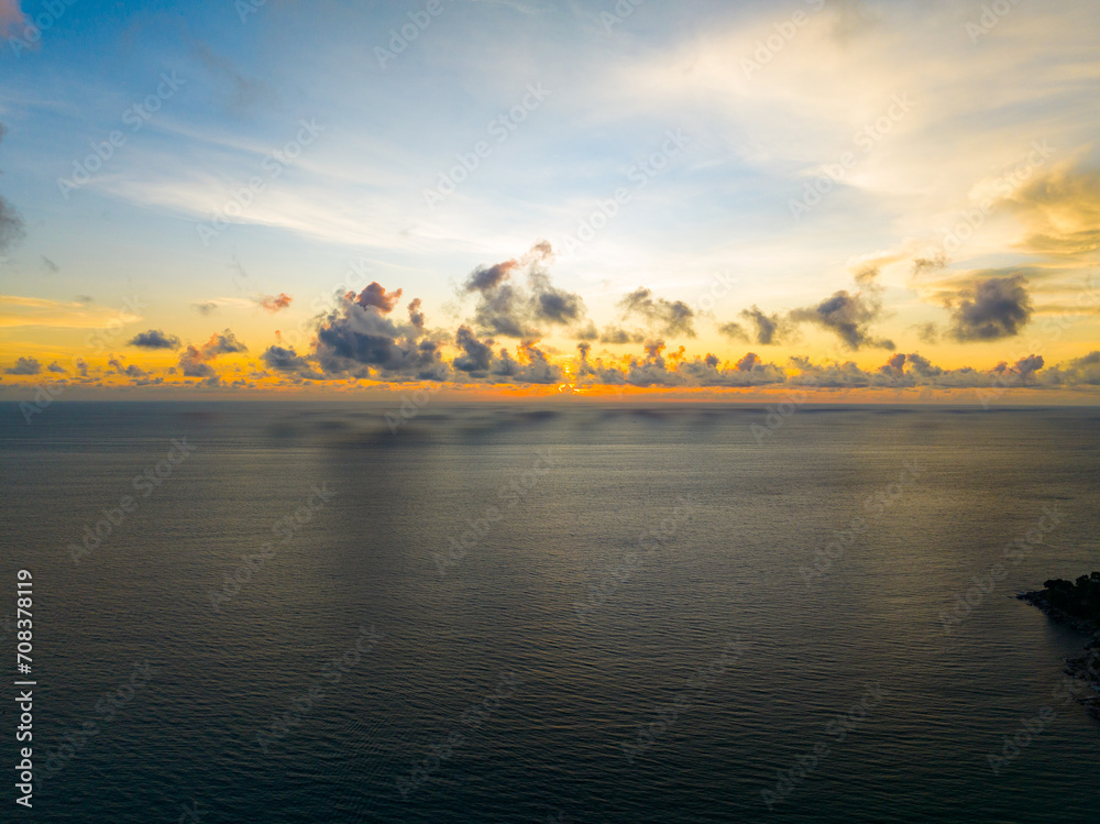Amazing sunset or sunrise sky over sea landscape,Beautiful colorful light of nature seascape background,Drone aerial view ocean background Amazing sunset or sunrise sky over sea landscape,Beautiful colorful light of nature seascape background,Drone aerial view ocean background