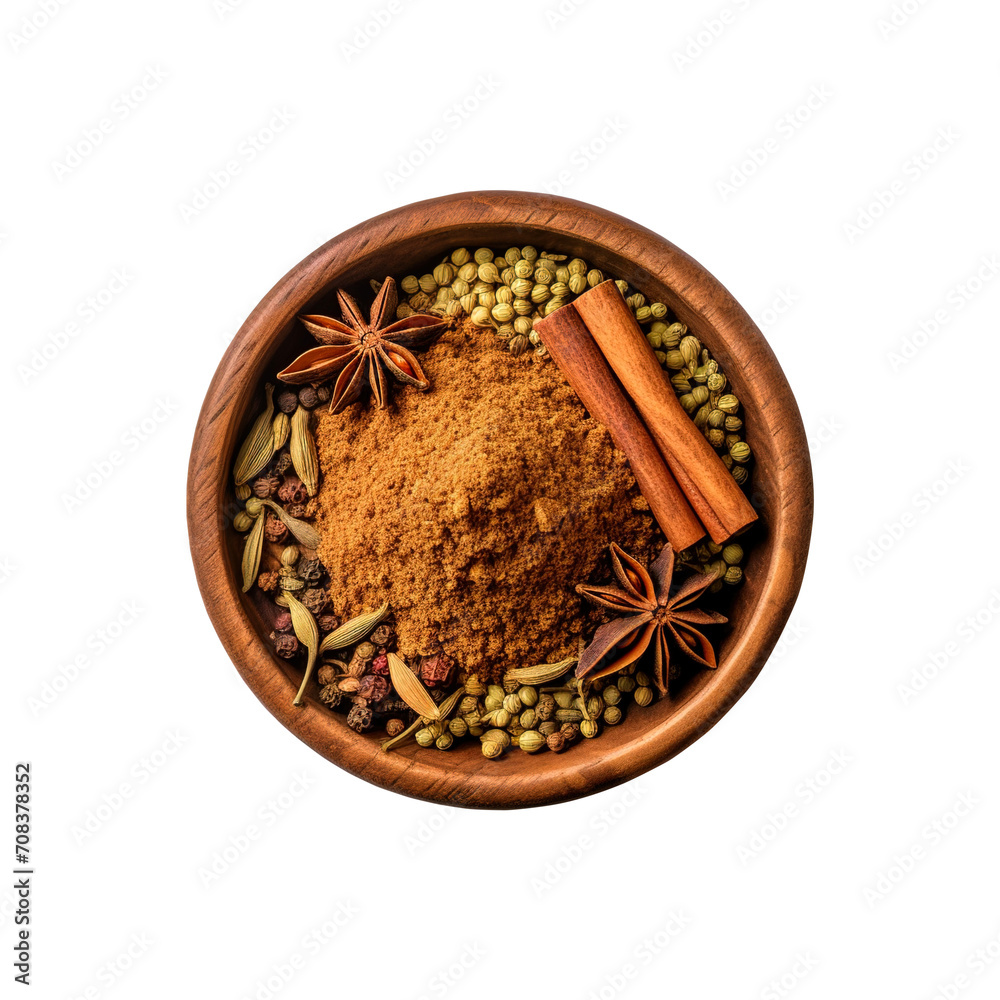 Garam Masala spice on a white background Garam Masala spice on a white background