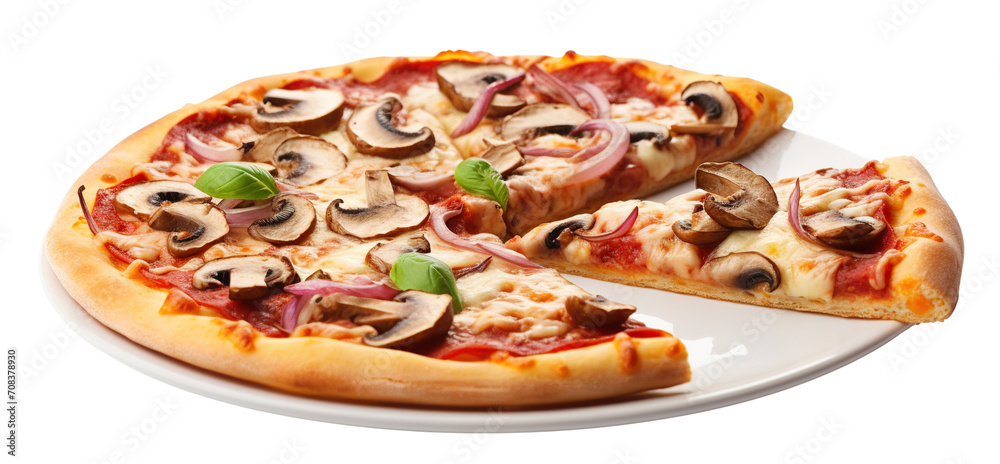 Delicious pizza cut out Delicious pizza cut out