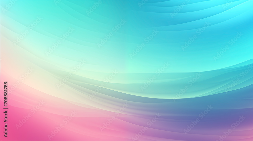 Obraz premium Serene Sunset Waves : Sky blue and pink gradient wave pattern background 
