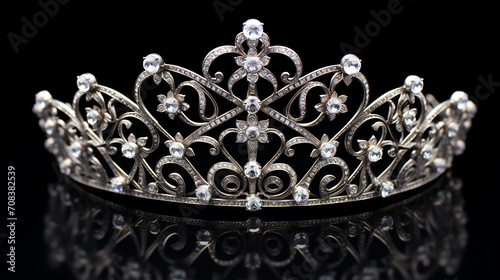 elegant tiara on a black background