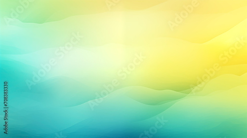 Cool Morning Light : Lemon and mint gradient wave pattern background 
