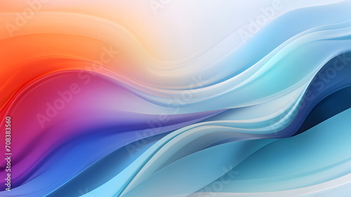 A seamless abstract soft multicolor texture background with elegant swirling curves in a wave pattern, full color set against a white background.