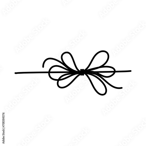 Hand drawn rope knots
