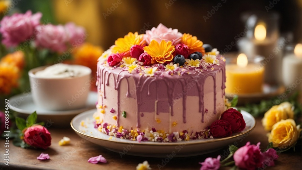 cake with whipped cream cake with whipped cream