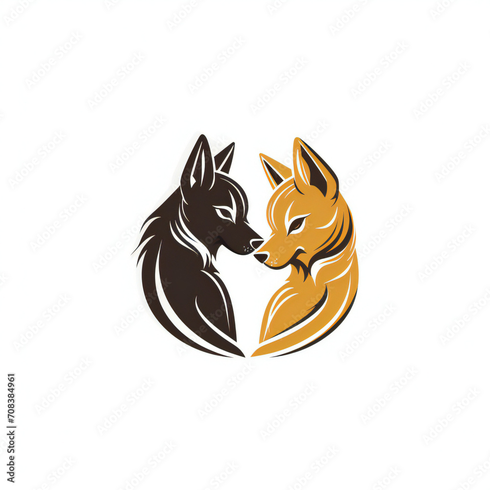 cat and dog logo