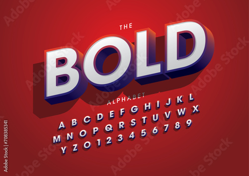 Vector of stylized modern font and alphabet