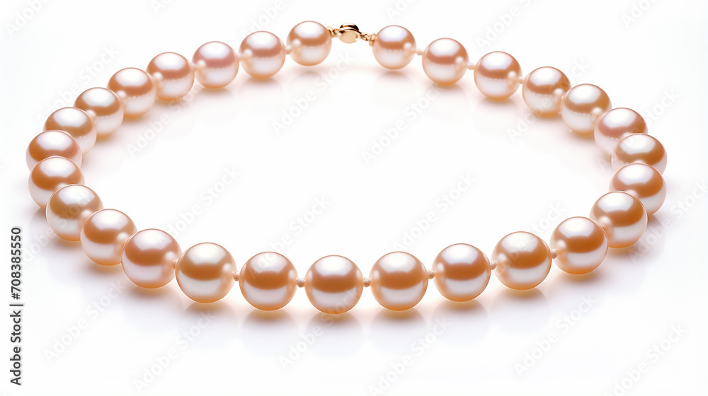 pearl necklace isolated on white background pearl necklace isolated on white background