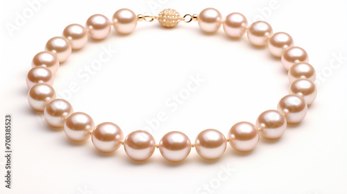 Wallpaper Mural simple elegant pearl necklace isolated on white background Torontodigital.ca