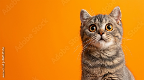 ショックを受けたり驚いたりしている面白い英国の短気な猫GenerativeAI