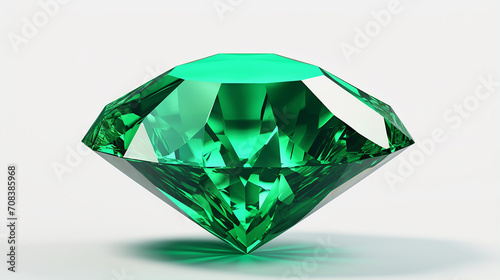 emerald on white background 3d render