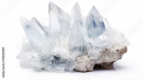 rock crystal isolated on white background