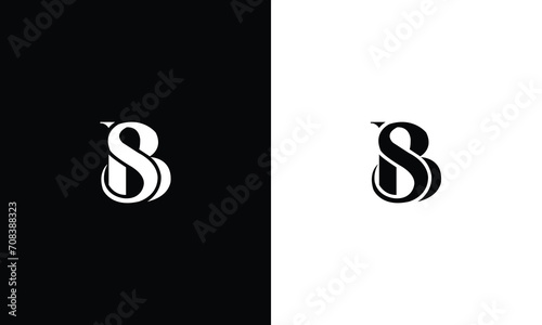 bs sb initial logo design vector icon symbol luxury photo