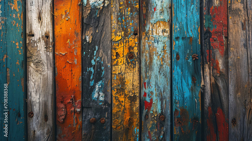 Colorful wood background.