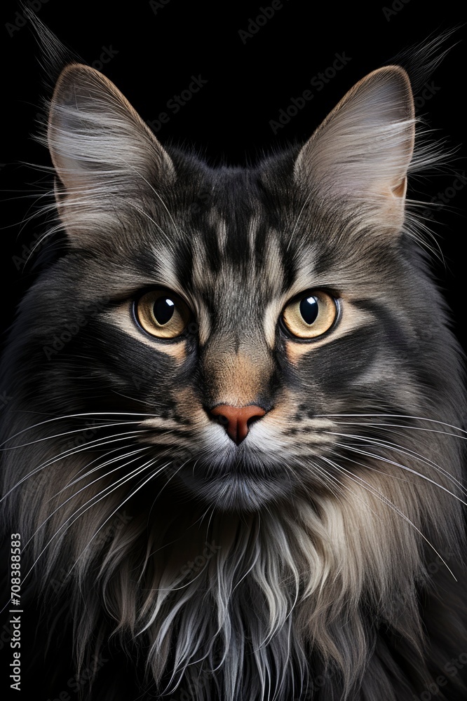 A Cat, Black white picture, generative ai
