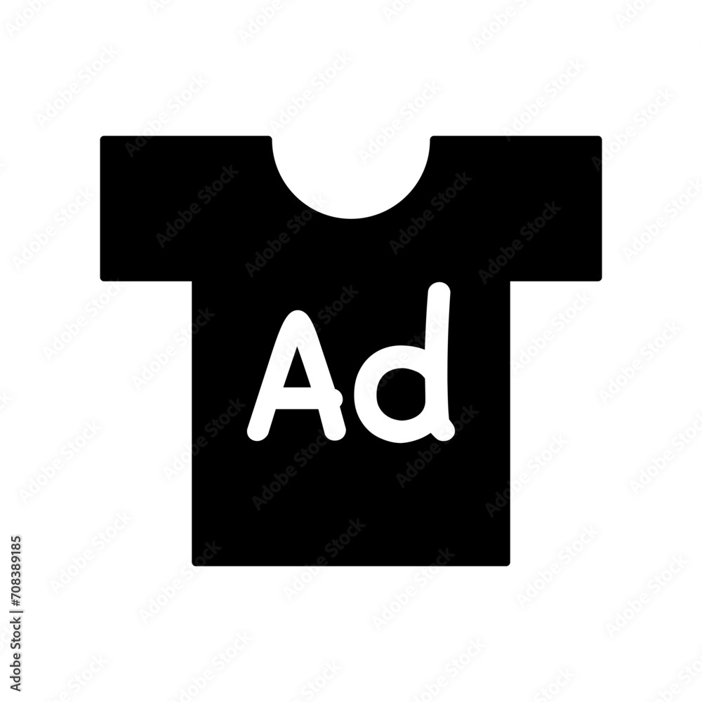 Advertising on shirt icon Advertising on shirt icon