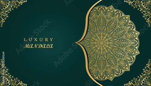 Islamic background with mandala decoration. Royal gorgeous arabesque style invitation card. Decoration, Decorative, Ornament, Ornamental, India, Indian, invitation, Wedding, Anniversary, Greeting card