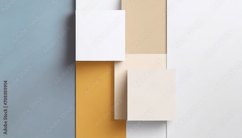 Fototapeta premium minimalist aesthetic geometric design, simple, 3d paper background