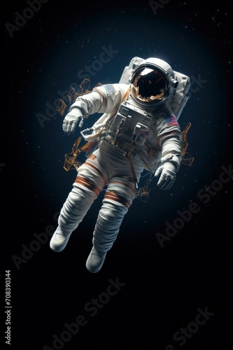 An Astronaut at spacewalk, Generative ai