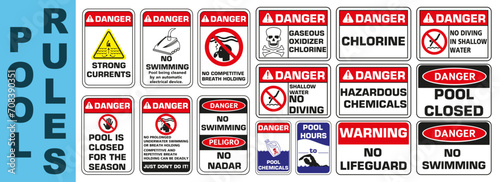 Swimming pool safety inspectors guide, rules of conduct and instructions.