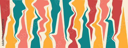 Groovy hippie 70s vector backgrounds set. Chessboard and twisted patterns. Backgrounds in trendy retro trippy style