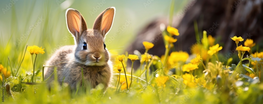bunny in the garden, generative ai