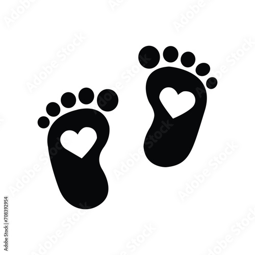 Baby foot barefoot heart