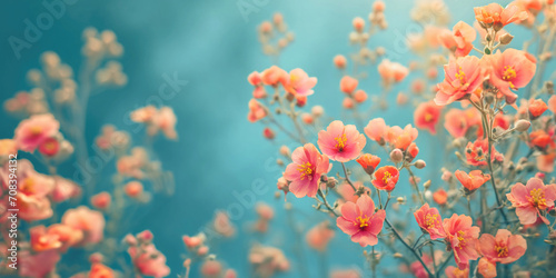 vintage flower background in vibrant colors 