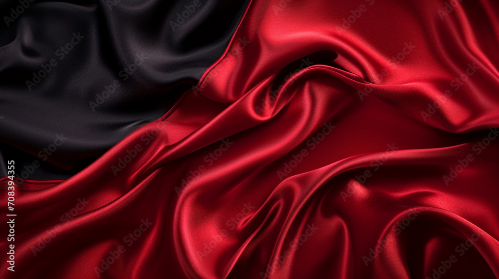 黒赤のシルクの背景GenerativeAI