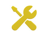 3d repair tools icon illustration