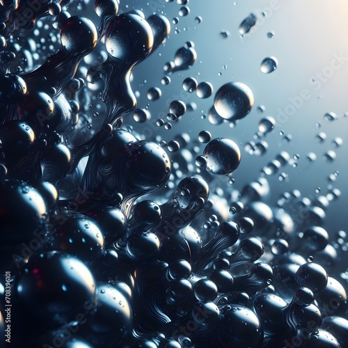 Liquid drops close up. Abstract background of liquid drops