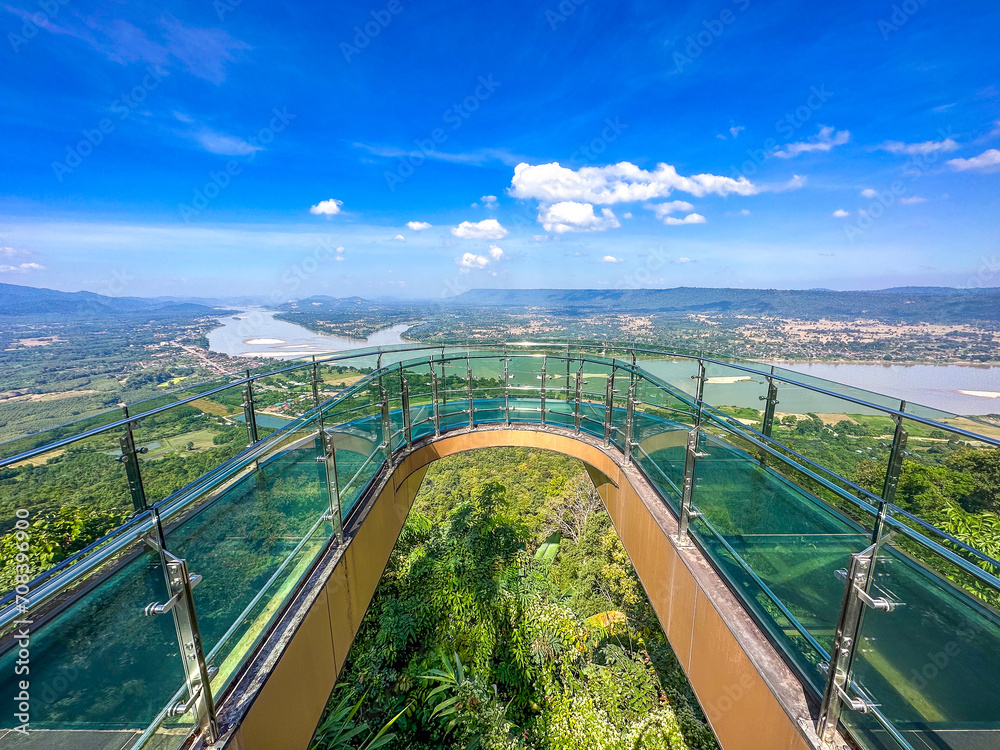 Fototapeta premium Skywalk Wat Pha Tak Suea in Nong Khai, Thailand