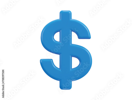 dollar icon 3d rendering vector illustration