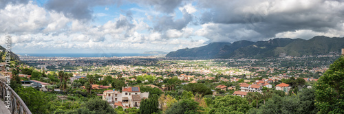 Panoramic View Of The Gulf Of Palermo, In The South Of Italy, Taken From The Cathedral Of Monreale photo