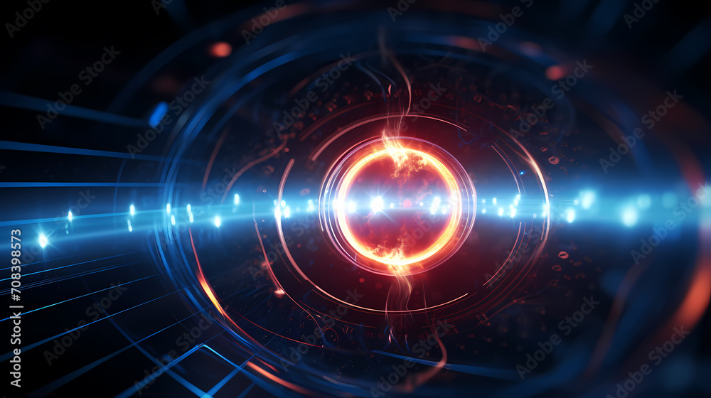 Obraz premium Globally connected communication technology globe showing concept of internet, internet of things, cyberspace, global business, innovation, big data science, digital finance, blockchain