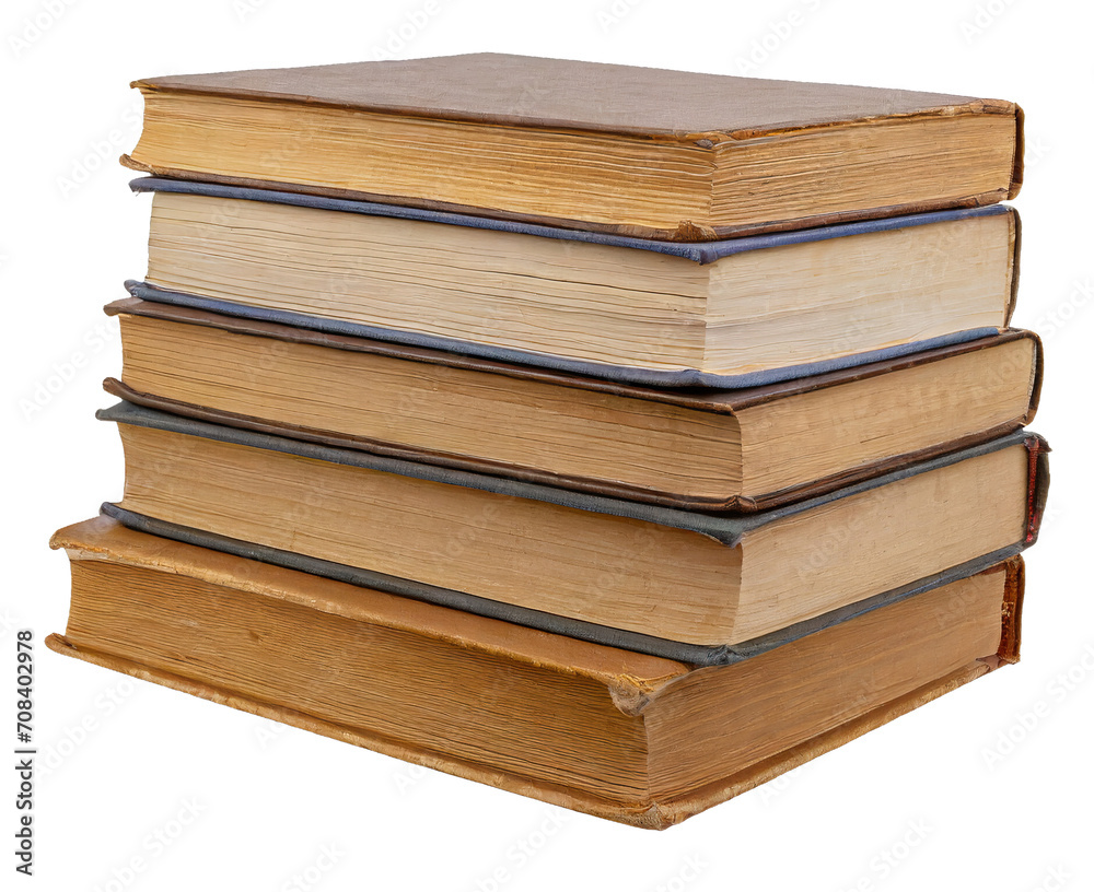 Stack of hardcovered old books - isolated Stack of hardcovered old books - isolated