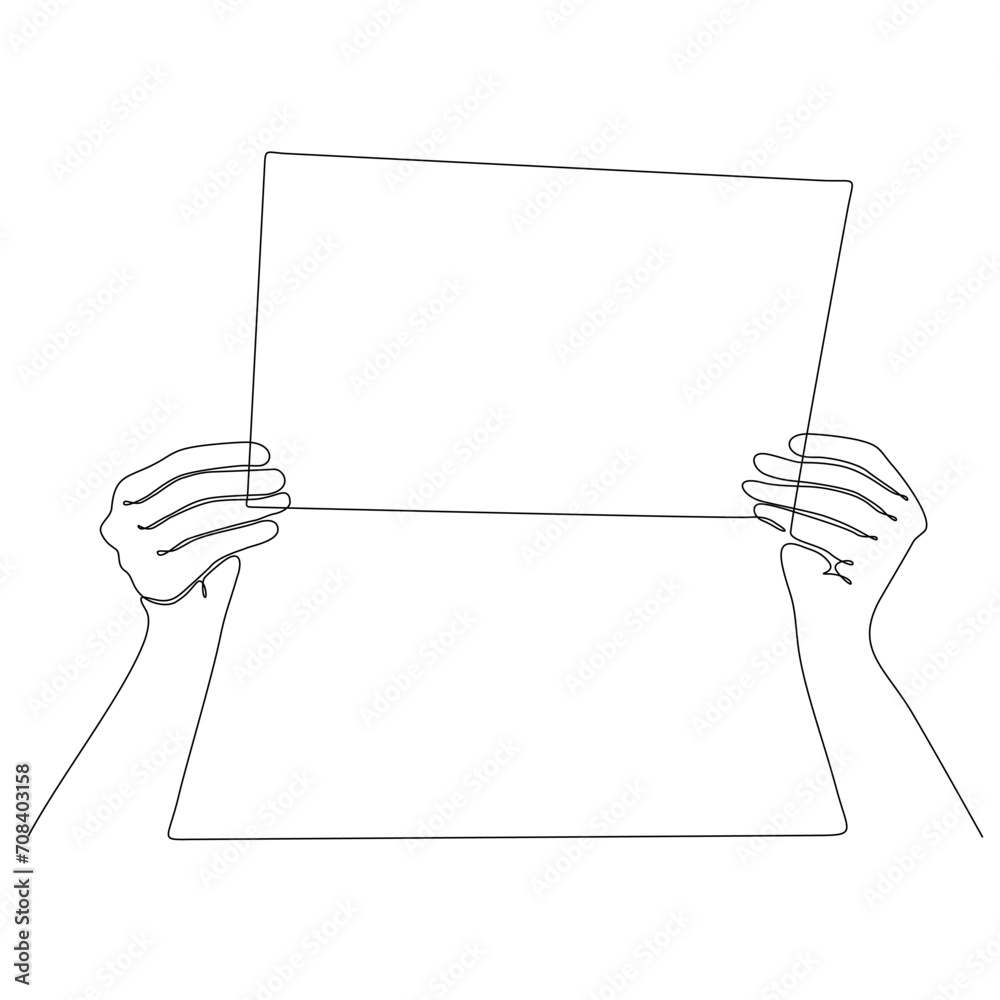 continuous line drawing hand holding book vector illustration continuous line drawing hand holding book vector illustration