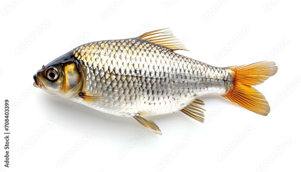 Roach fish isolated on white background Roach fish isolated on white background