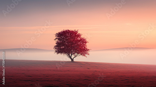 Solitary Tree on Meadow