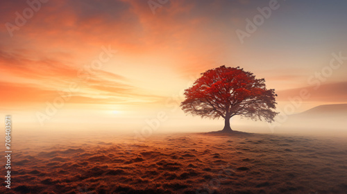 Solitary Tree on Meadow