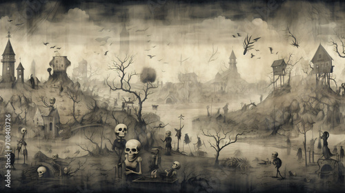 Early Century Horror Themed Background