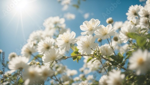 white flowers in spring