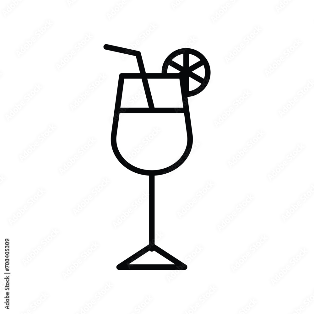 coketail icon with white background vector stock illustration coketail icon with white background vector stock illustration