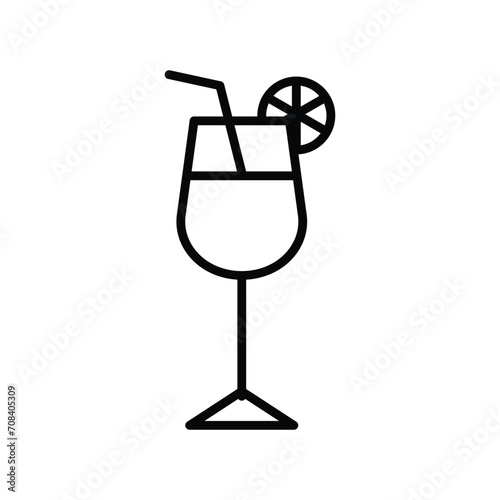 coketail icon with white background vector stock illustration © pixel Btyess