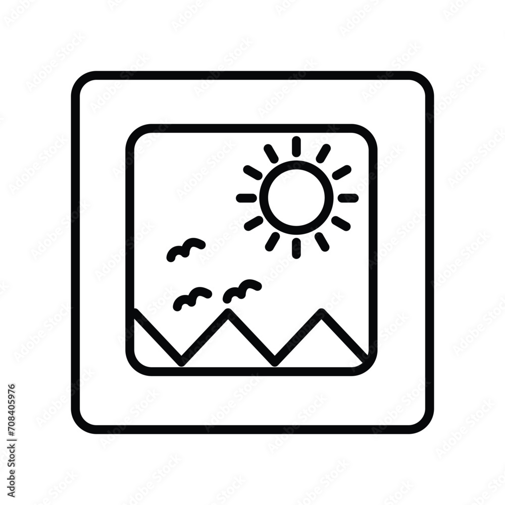 Obraz premium picture icon with white background vector stock illustration