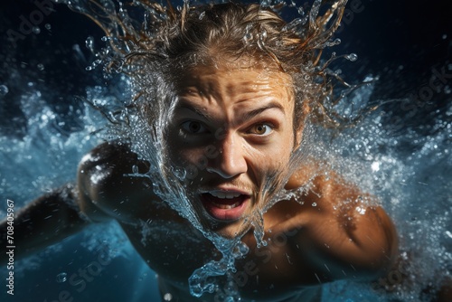 man in water portrait © Belish