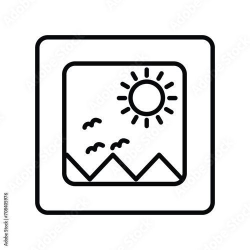 picture icon with white background vector stock illustration